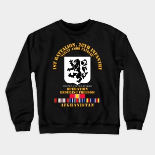 1st Bn, 28th Infantry - OEF - Afghanistan w SVC Crewneck Sweatshirt